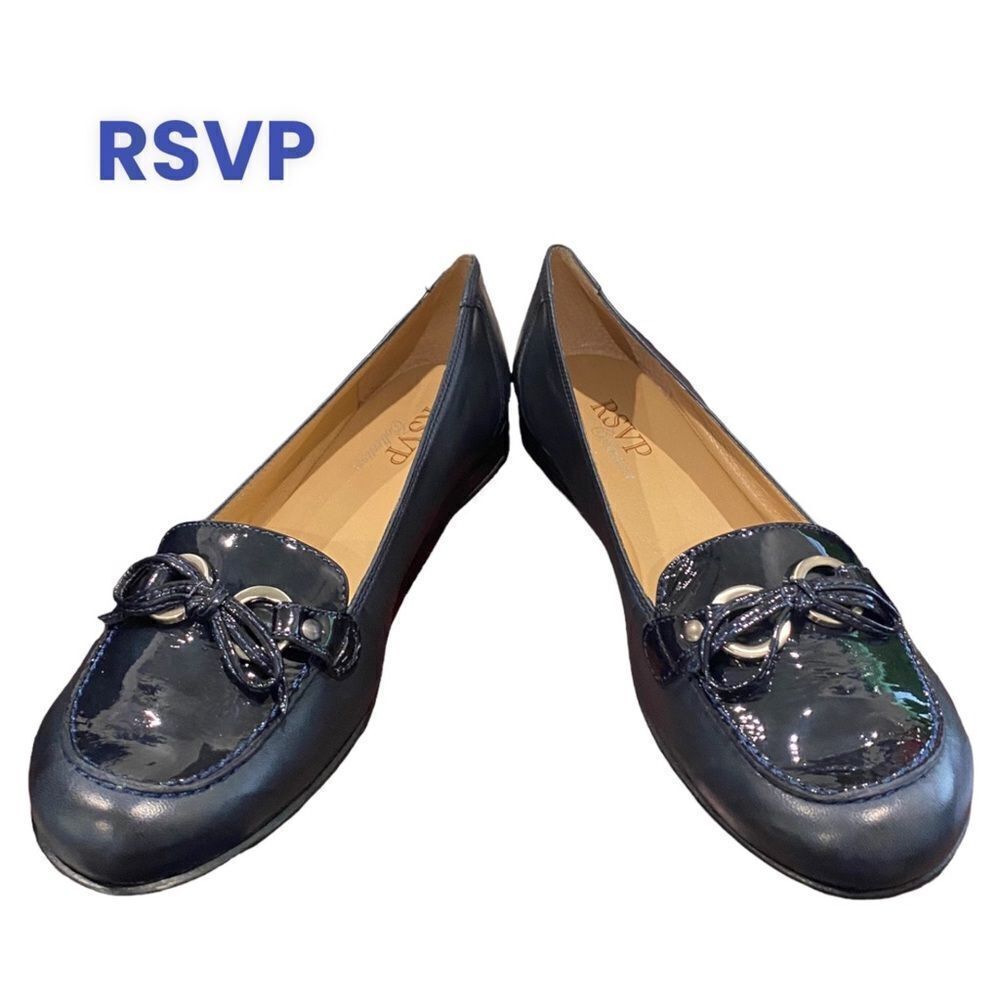 NEW in Box RSVP "Alberta" Navy Nappa Slip-On Women's Flats 8